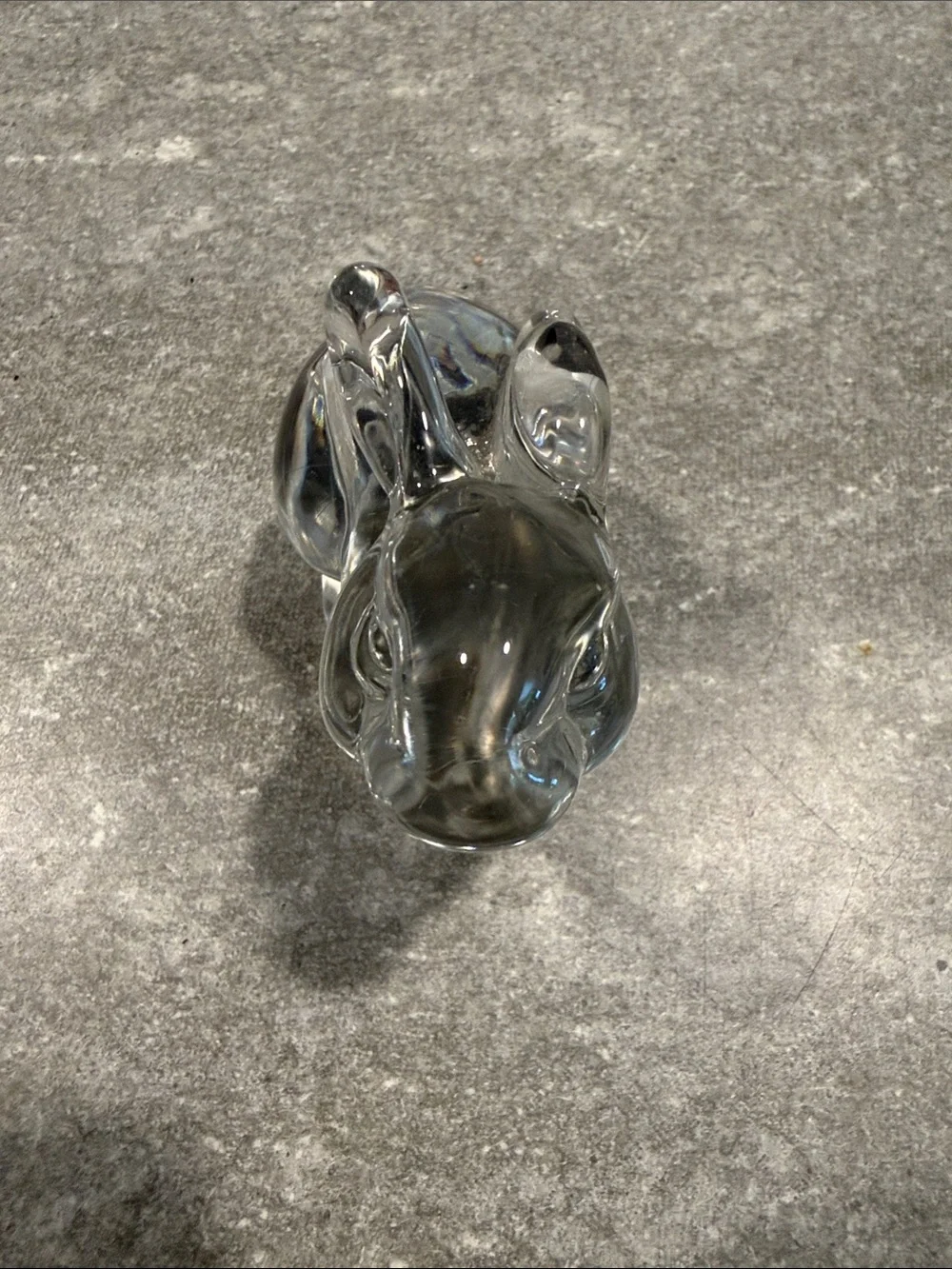 Clear Glass Bunny Rabbit paperweight